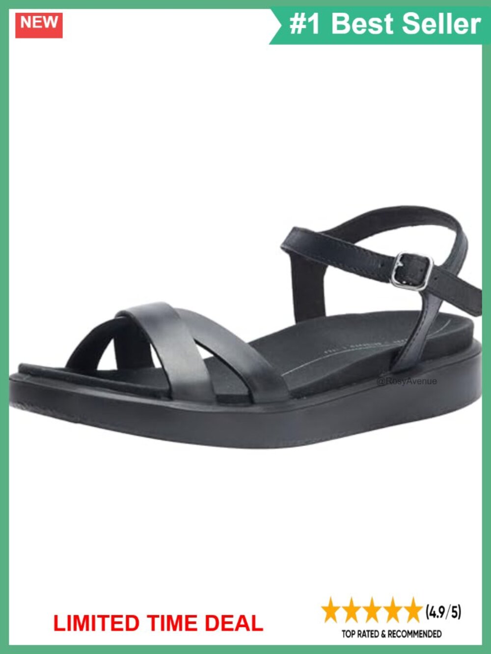 ECCO Yuma Nubuck Leather Ankle Strap Platform Sandal Outdoor